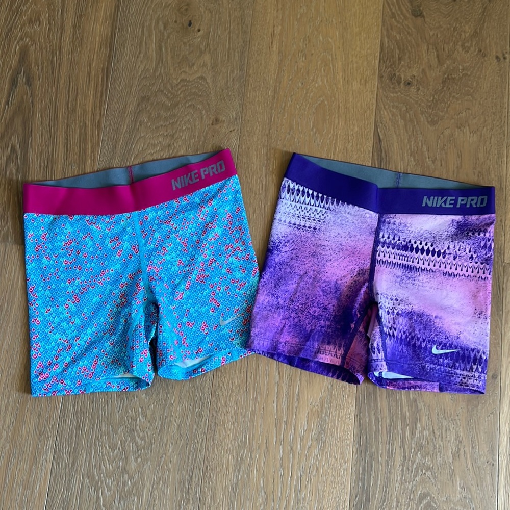 Nike Pro AM Pink Blue Purple - 2 pair